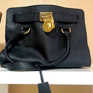 Michael Kors black purse with gold